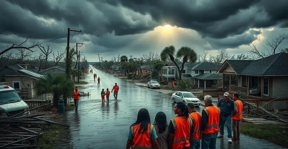 Esforços de Resgate e Impacto da Tempestade