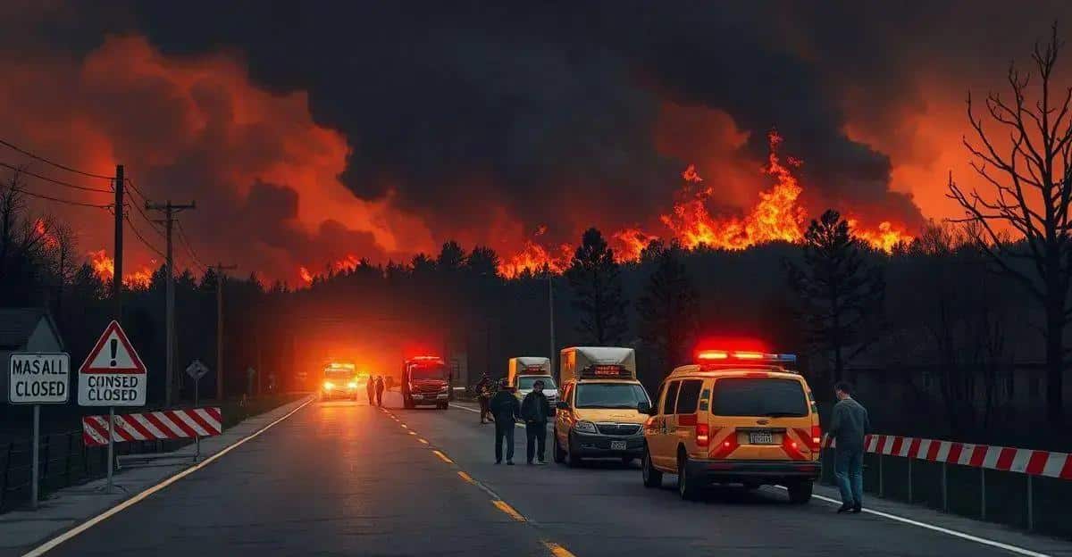 Incêndio na Geórgia: Estradas fechadas e moradores evacuados