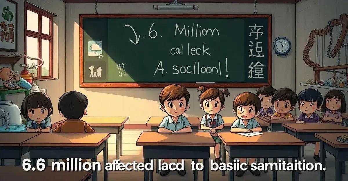 6,6 Milhões de Crianças Afastadas da Escola por Saneamento Básico