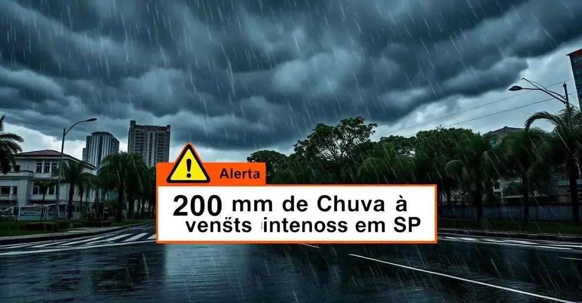 Alerta: 200 mm de Chuva e Ventos Intensos em SP