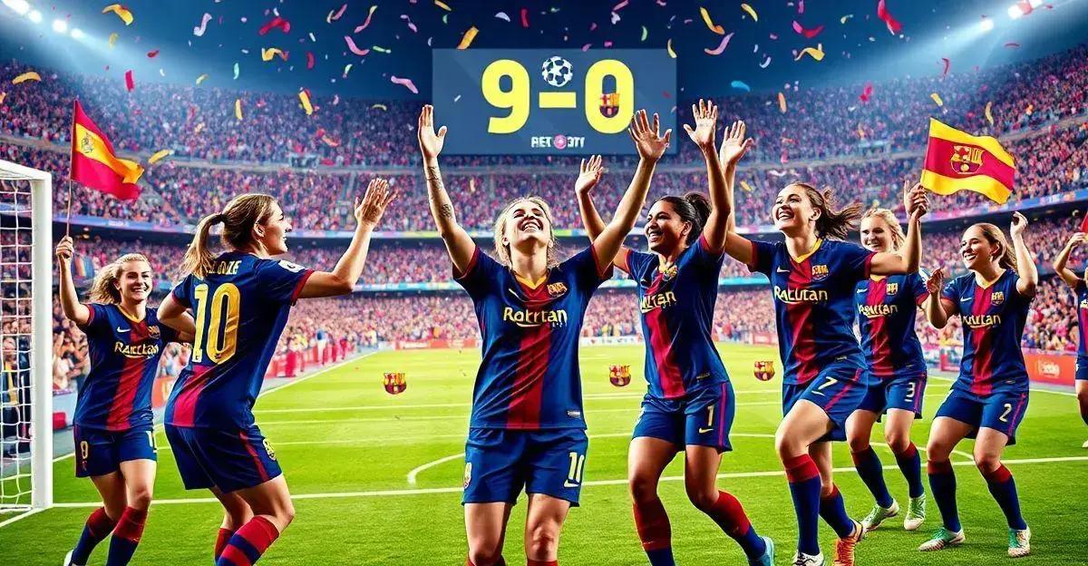 Barcelona Igualou Recorde com Goleada de 9 a 0 na Champions