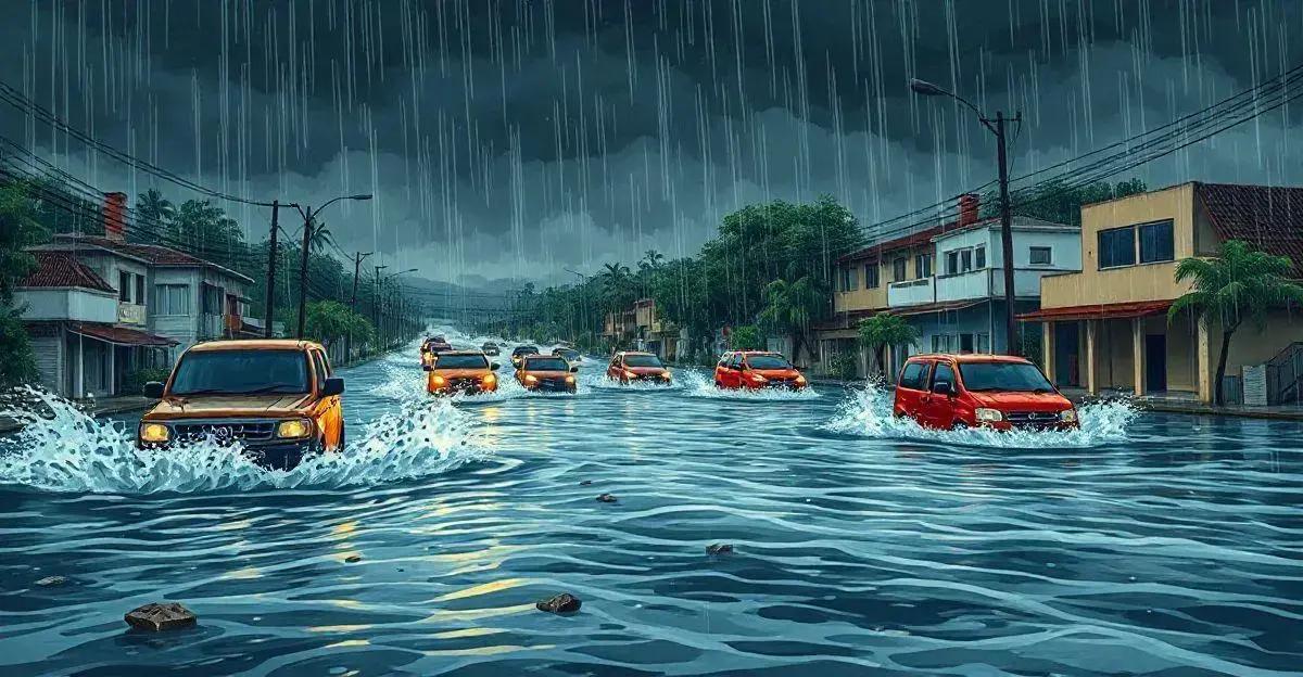 Chuva Forte em Mato Grosso: Veículos Arrastados e Alagamentos