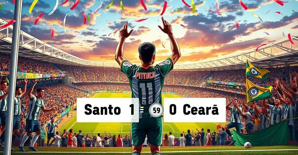 Desempenho do Santos na partida