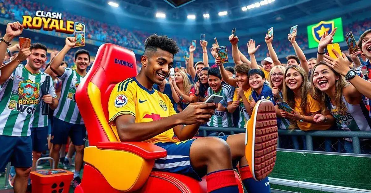 Endrick Joga Clash Royale Enquanto Atende Fãs; Confira!