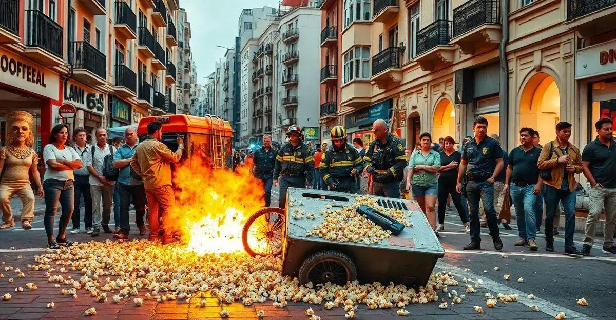 Explosão de Barraca de Pipoca Deixa Homem Ferido no Centro do Rio