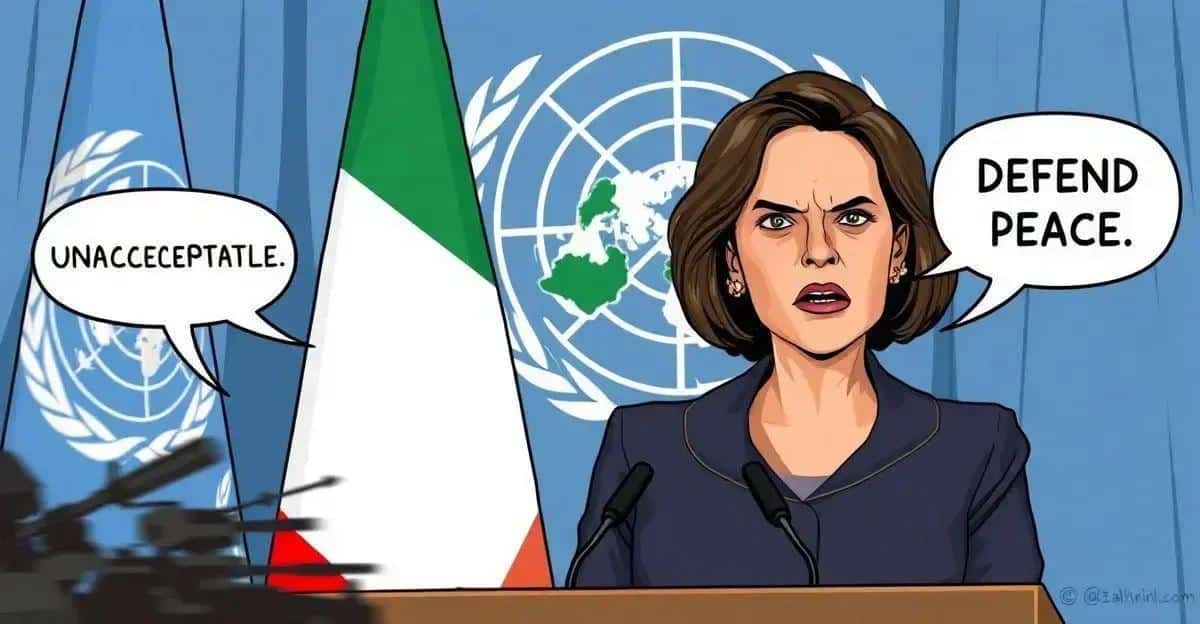 Giorgia Meloni: Ataque de Israel à ONU é Inaceitável