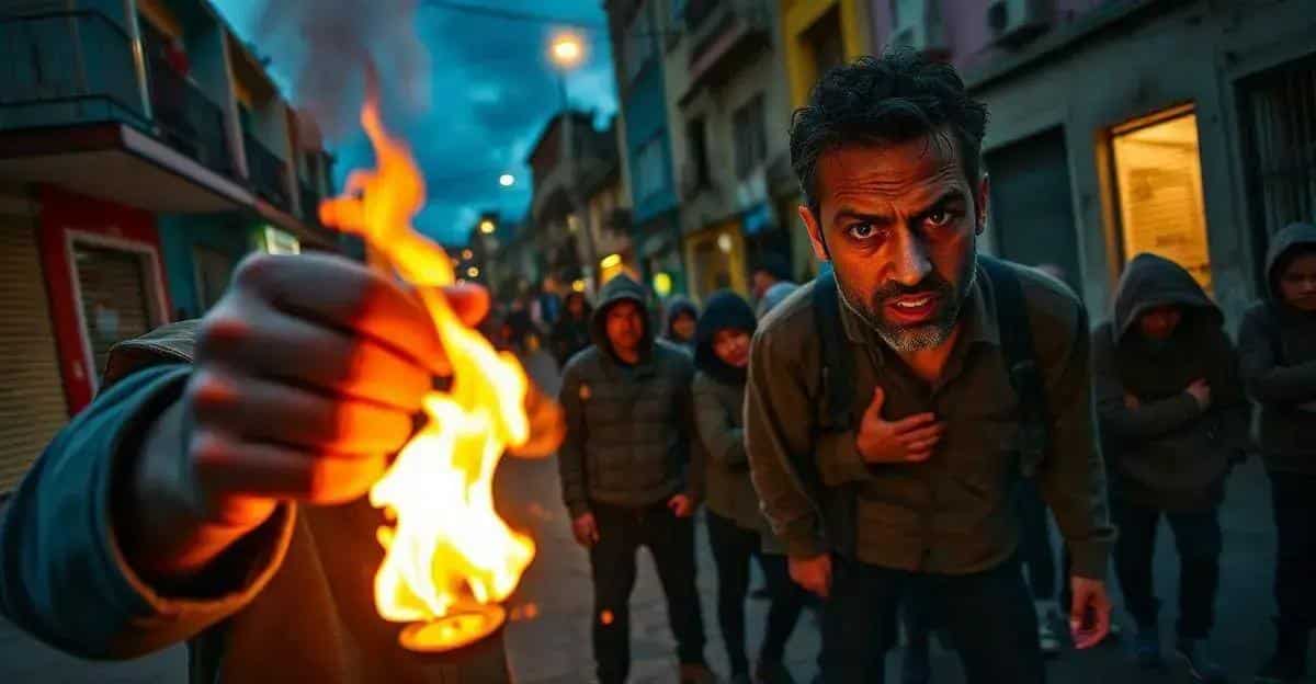 Homem Ateando Fogo em Pessoas em Situação de Rua no RJ