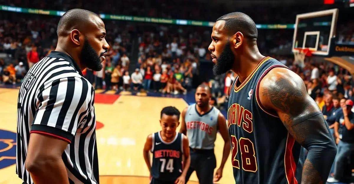 LeBron James Enfrenta Árbitro Após Falta do Filho na NBA