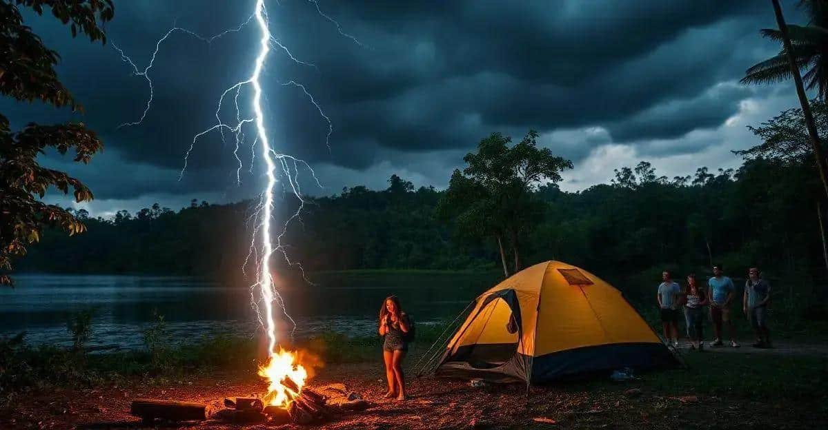 Mulher Morre Após Ser Atingida por Raio em Acampamento