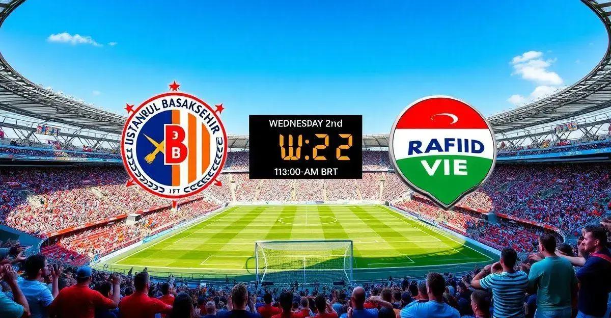 Onde assistir a Istanbul Basaksehir x Rapid Viena