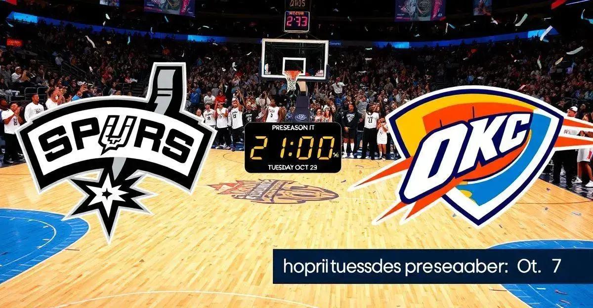 Onde assistir San Antonio Spurs x Oklahoma City Thunder pela NBA