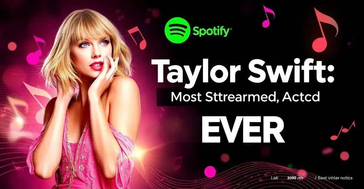 Taylor Swift é a artista mais ouvida da história do Spotify