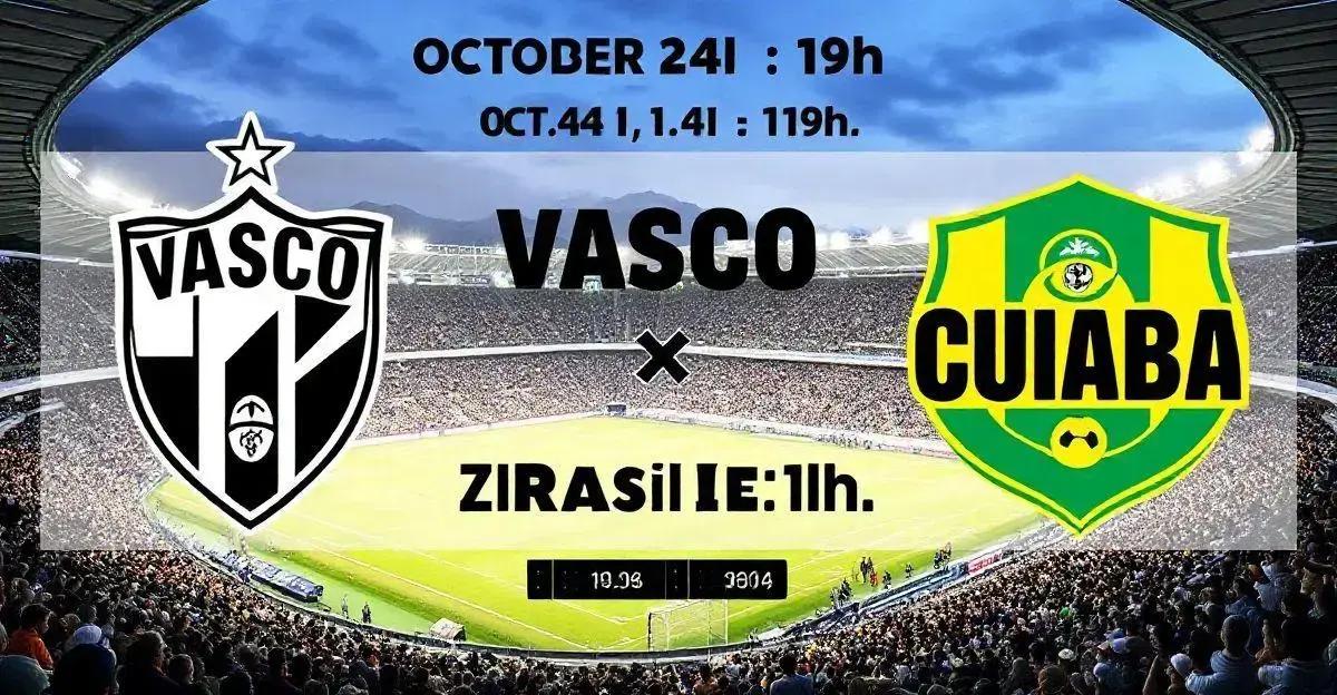 Vasco x Cuiabá: Horário e onde assistir ao jogo do Brasileirão