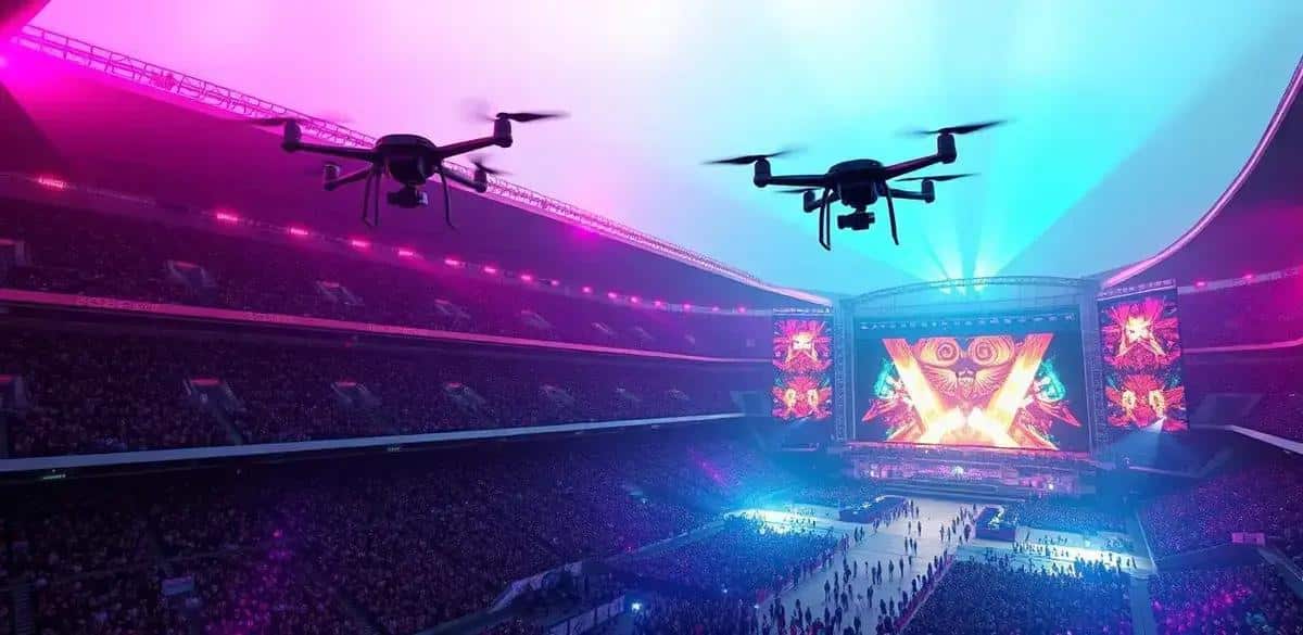 Show da Shakira no Estádio Nilton Santos: Drones e Câmeras em Ação