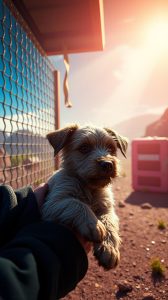 Antes e Depois: Cachorro Resgatado com 3 kg de Sujeira