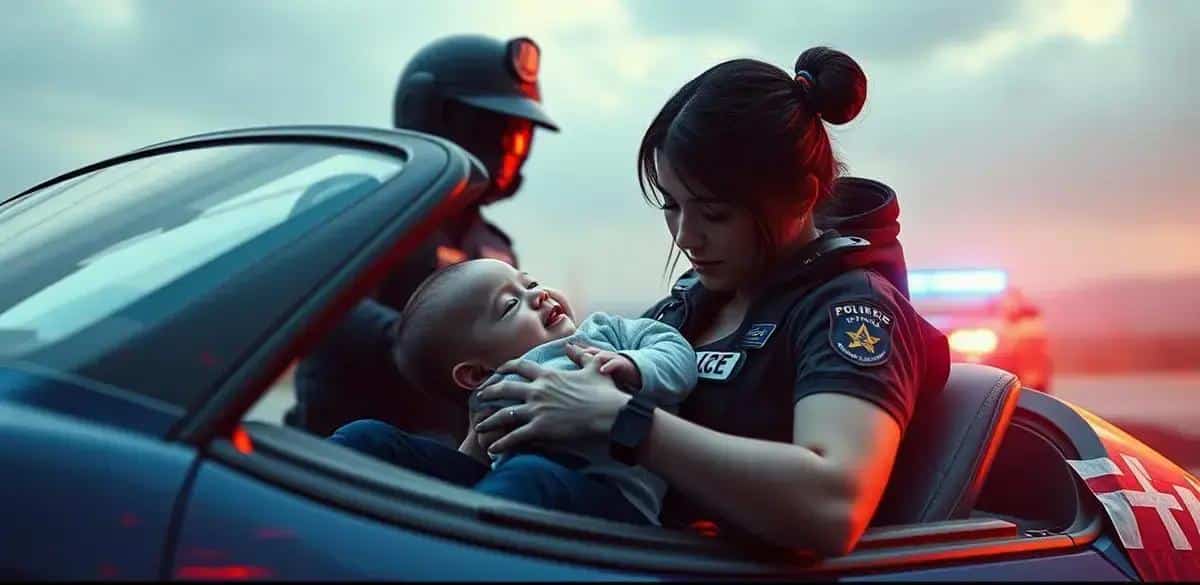 Bebê Resgatado de Carro: PM Quebra Vidro em Ação Heroica