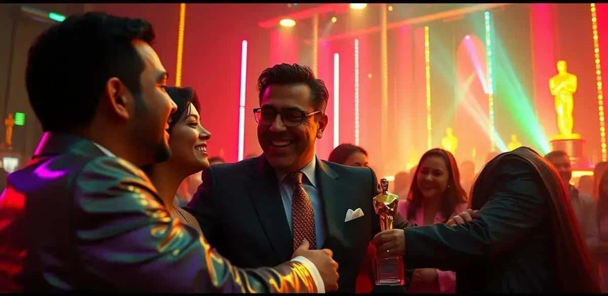 Reações emocionantes da equipe durante a cerimônia Reações emocionantes da equipe durante a cerimônia