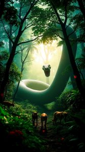 Família se depara com cobra gigante em rio de Goiás