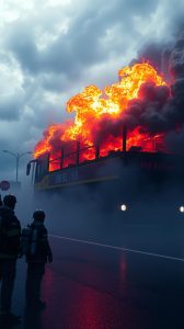 Incêndio em Ônibus: Criminosos Atacam e Atingem Casas em Minas Gerais