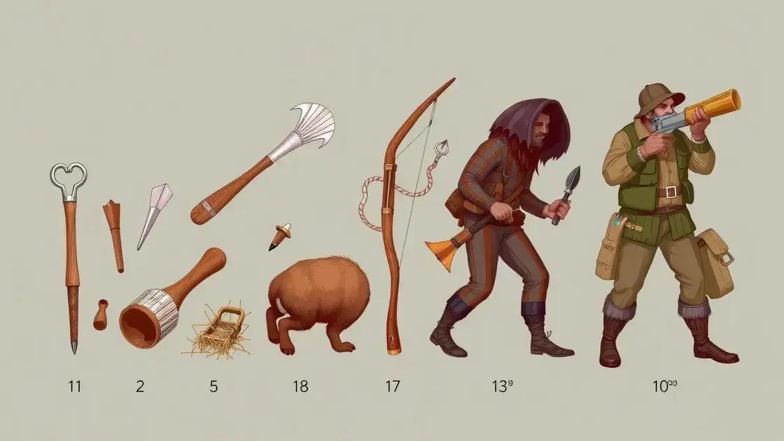 A evolução das técnicas de caça