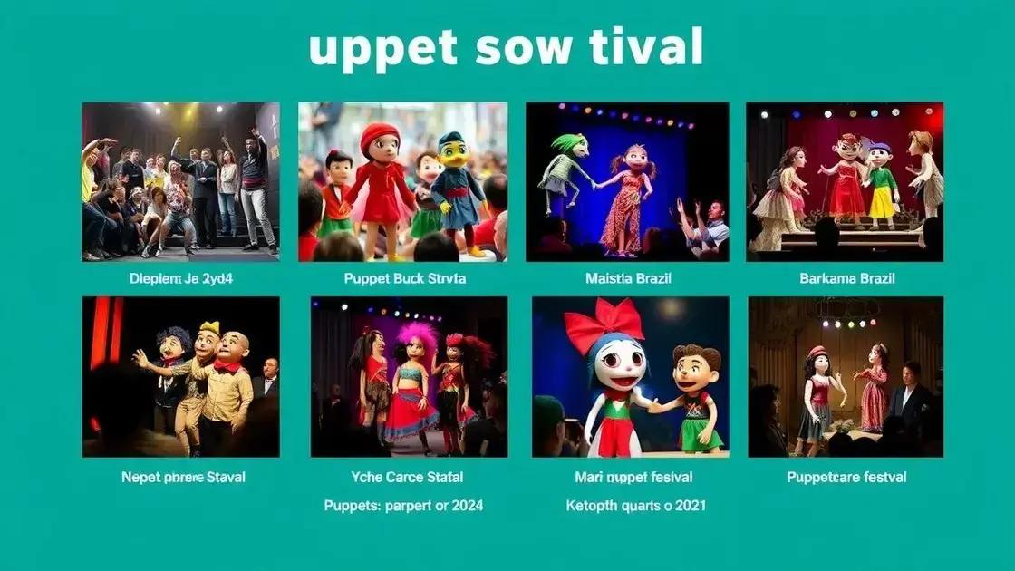 Principais festivais de teatro de bonecos no Brasil Principais festivais de teatro de bonecos no Brasil
