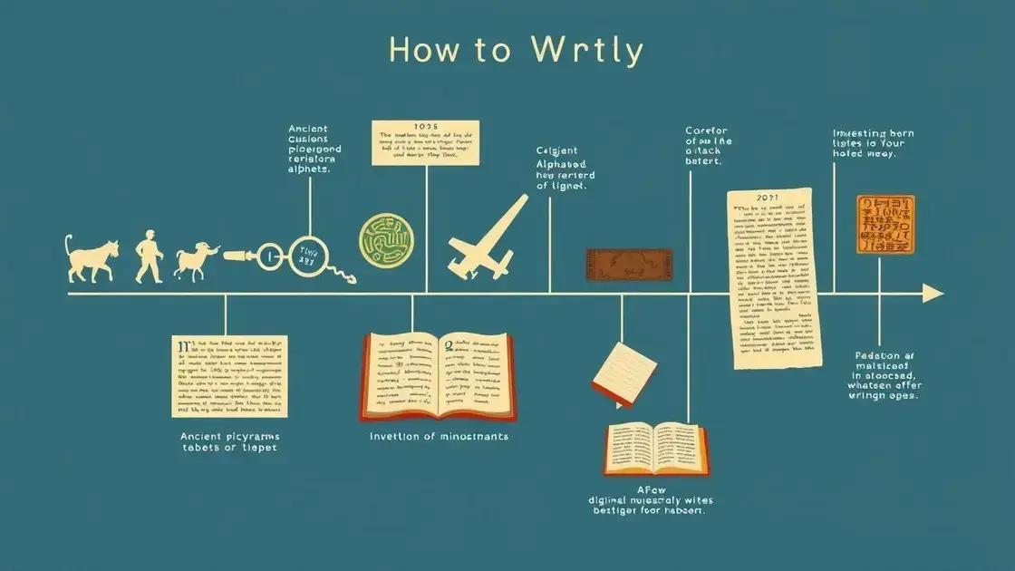 Evolução da escrita ao longo dos séculos