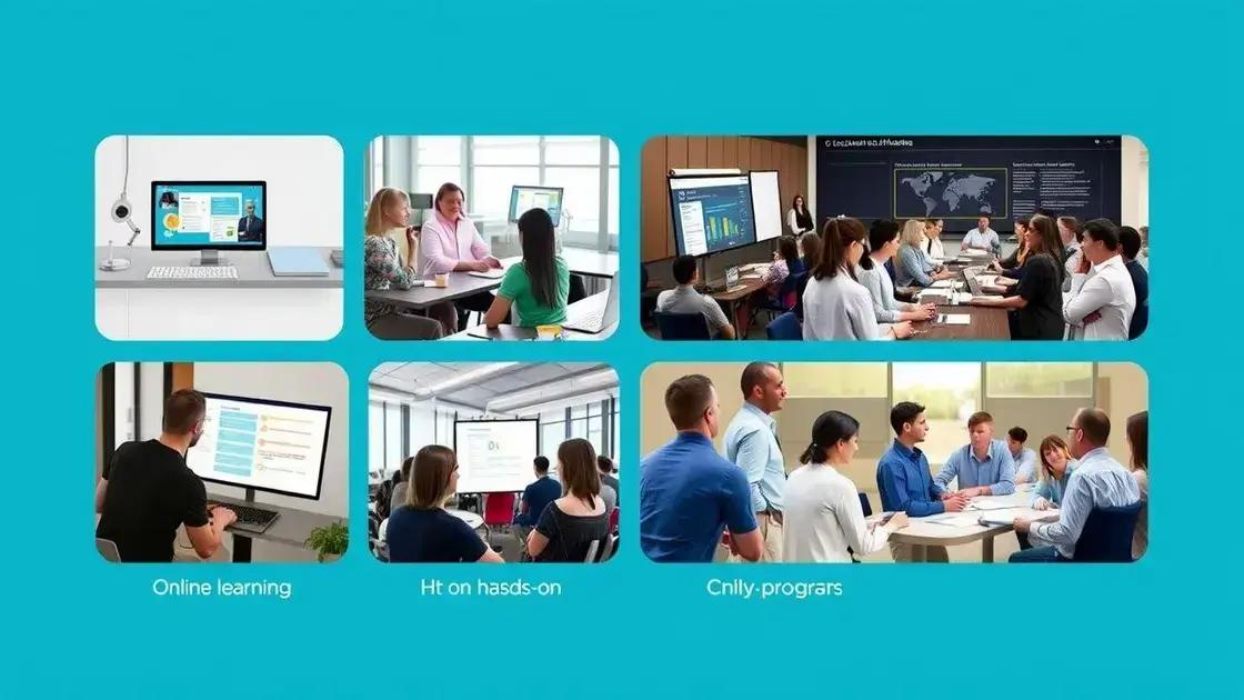 Principais modalidades de educação continuada Principais modalidades de educação continuada