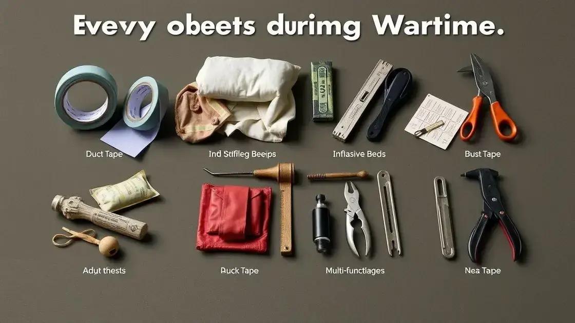 Objetos do cotidiano criados em tempos de guerra