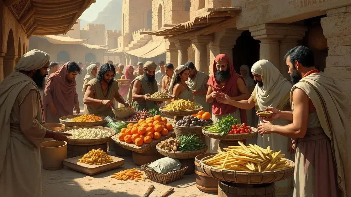 Impacto dos alimentos na sociedade antiga