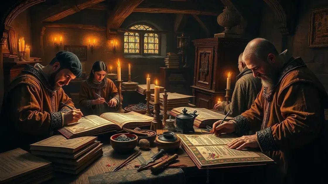 Artistas destacados na produção de manuscritos