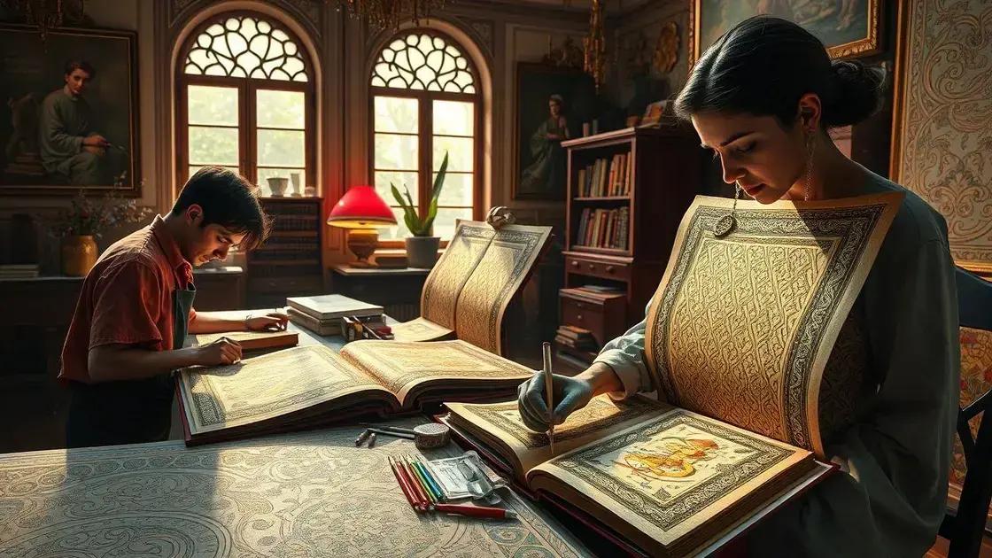 Como os manuscritos iluminados influenciam a arte atual