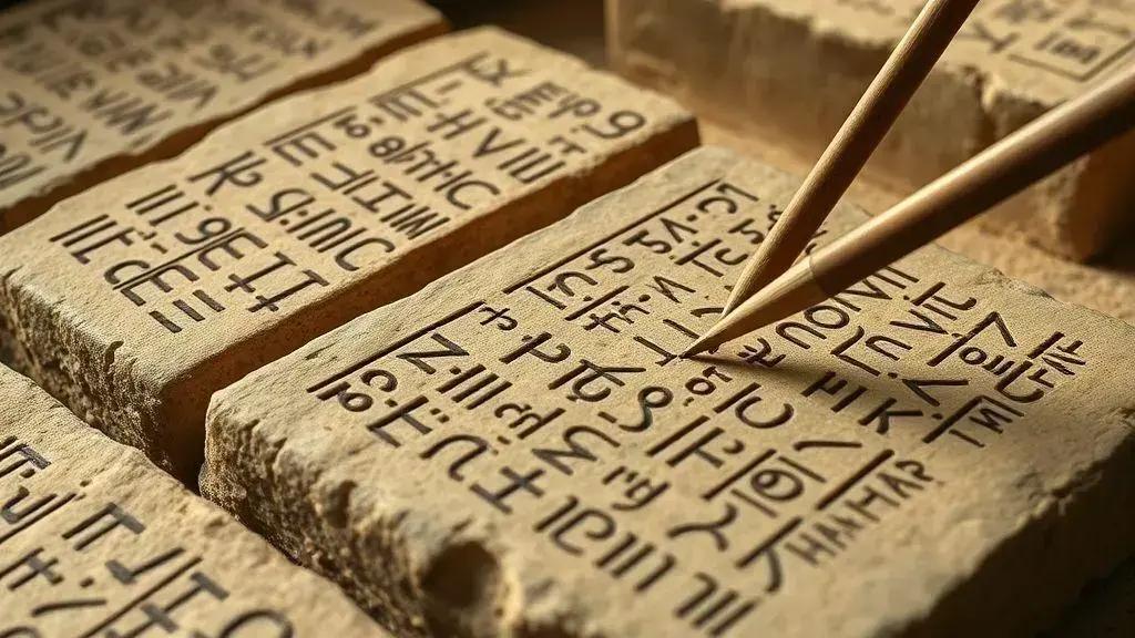 A escrita cuneiforme da Mesopotâmia