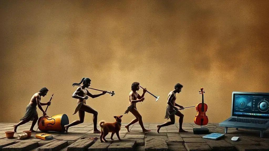 A evolução da música no tempo A evolução da música no tempo