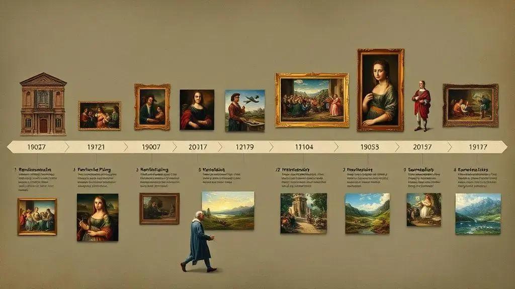 Como a história influenciou os estilos de pintura