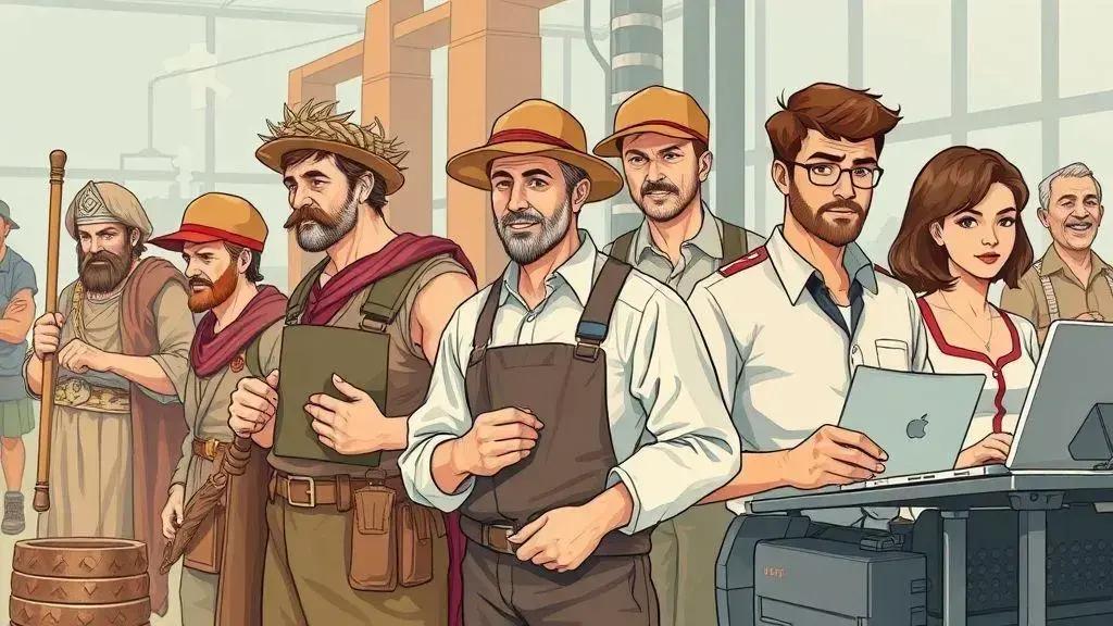 Como Era Trabalhar em Diferentes Épocas da História